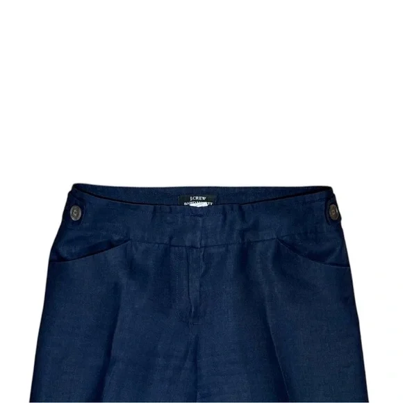 J. Crew | Women’s Navy Linen Pants, Size 4 - Picture 3 of 4